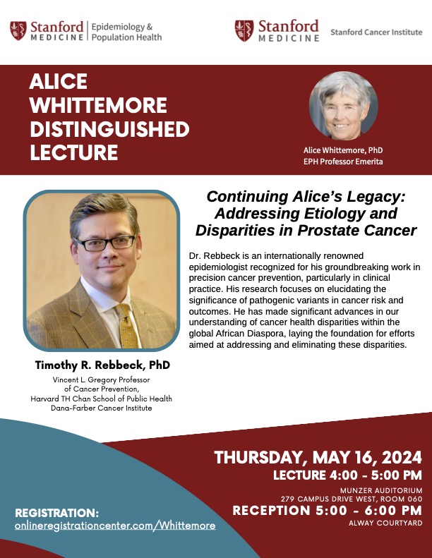 Alice Wittemore Distinguished lecture poster 5/16 4-5pm Munzer Auditorium Reception 5-6 pm Alway Courtyard