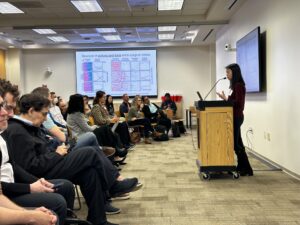 Serena Yeung presents her research at the C&C Forum.