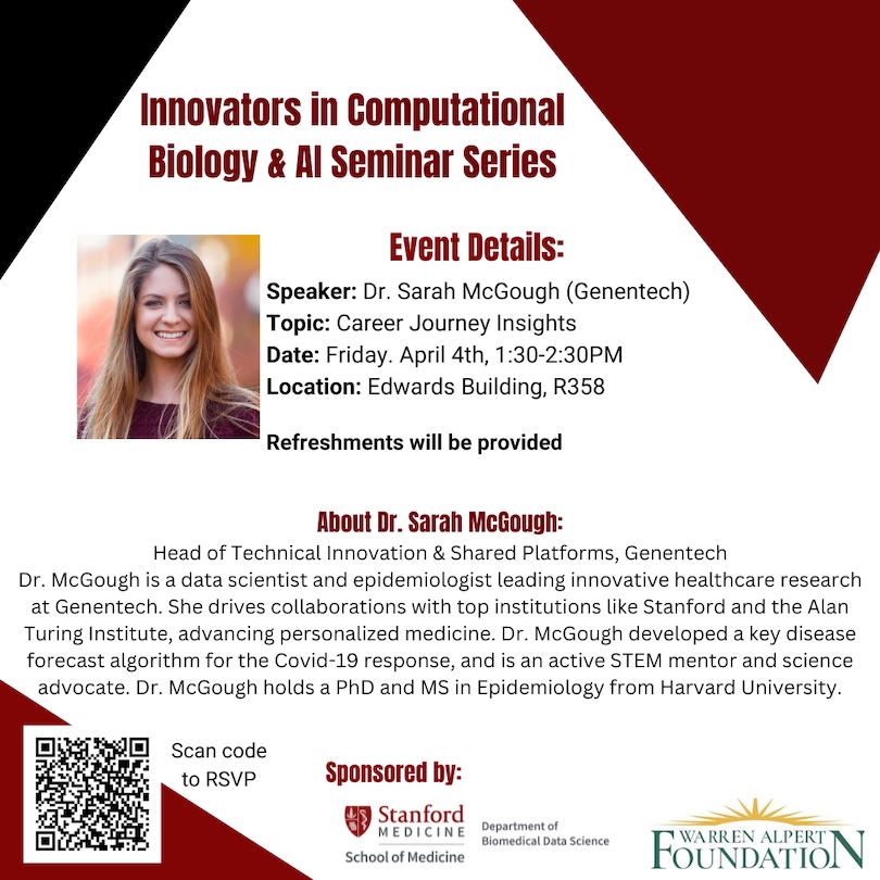 A new seminar series: “Innovators in Computational Biology & AI” 4/4